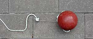 ball with stretched spring